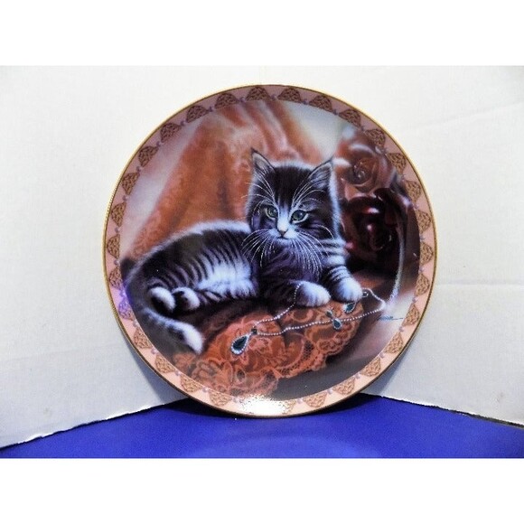 1994 The Bradford Exchange Decorative Plates Cats Porcelain Set of 4 - Picture 6 of 10
